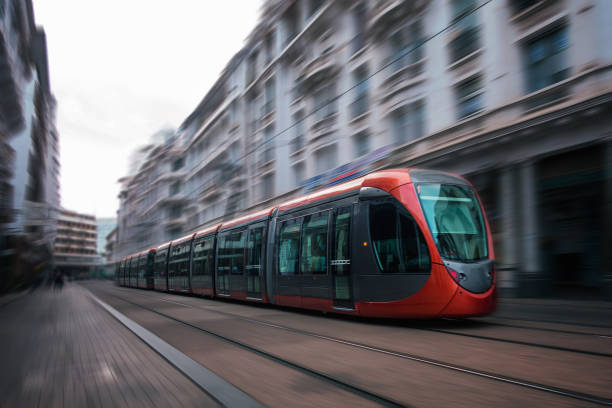 istock Tram On Street In City 763276249
