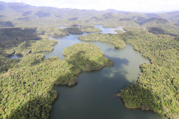 istock High Angle View Of Lake And Mountains Against Sky 766437987