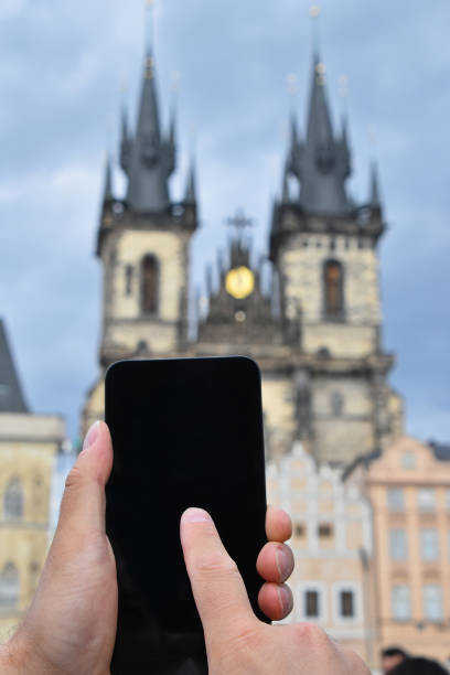istock Close-Up Of Man Using Smart Phone In City 771500605
