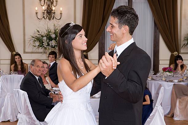 Father and daughter dancing  quinceanera stock pictures, royalty-free photos & images