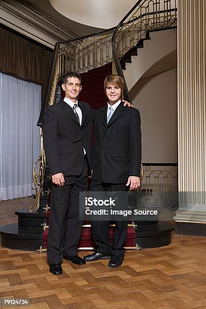 Father And Son In Suits Stock Photo - Download Image Now - Portrait, Father, Son
