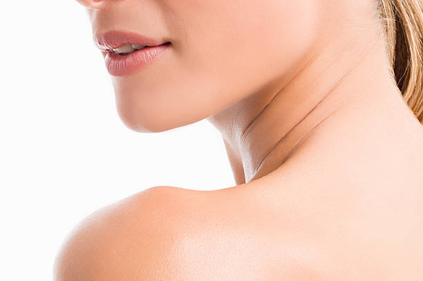 Chin neck and shoulder of a woman  chin stock pictures, royalty-free photos & images