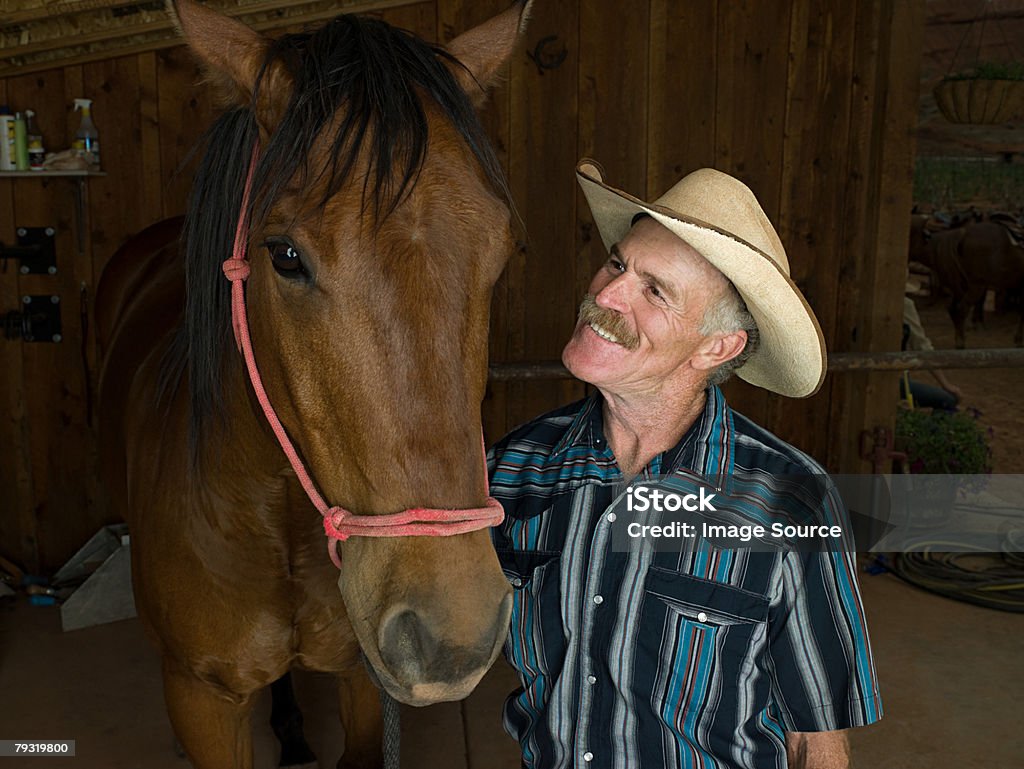 Pferd und Eigentümer - Lizenzfrei Geschäftsinhaber Stock-Foto