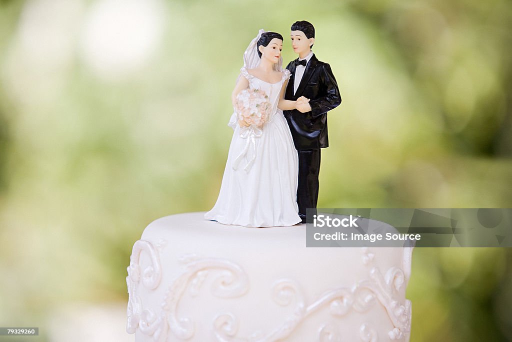 Le marié et la mariée figurines - Photo de Mariage libre de droits