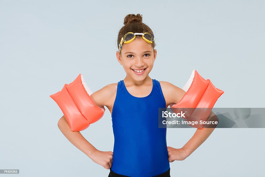 Mädchen Schwimmer - Lizenzfrei Schwimmflügel Stock-Foto