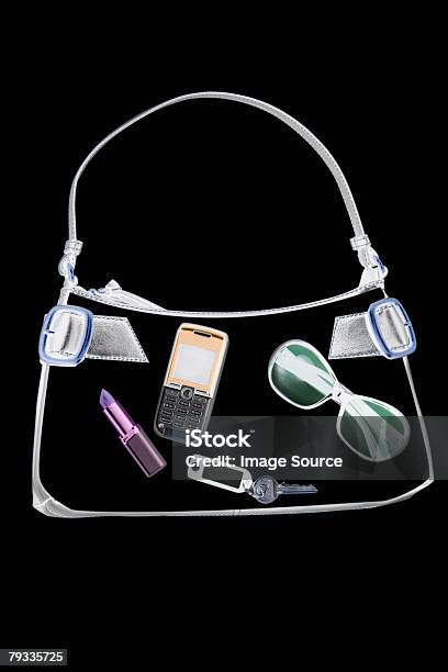 X Ray Of Objects In Handbag Stock Photo - Download Image Now - X-ray Image, Purse, Group Of Objects