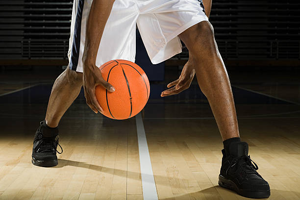 legs of a basketball player - basketball sport indoors basketball player 뉴스 사진 이미지