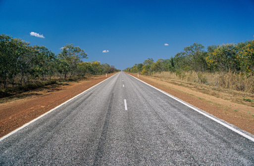 The Barrier Highway, the main highway through outback NSW, Australia