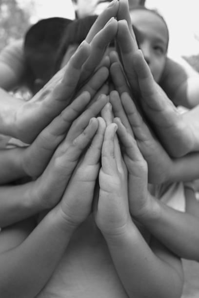 istock Asian children hands gesture as a butterfly 800005478