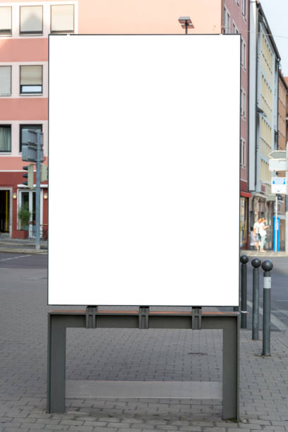 istock A blank ad space sign isolated in the street 800008548