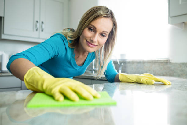 istock Pretty woman doing her house chores 800018864