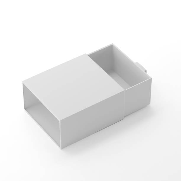 istock Elegant Square Sliding Gift Box On White Background 800081556