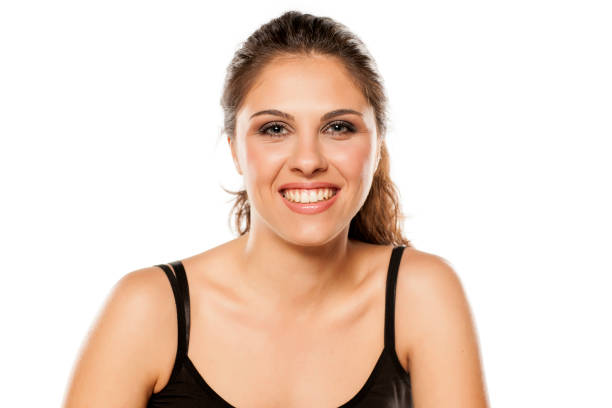 istock happy young beautiful woman with blue eyes and makeup 800180182