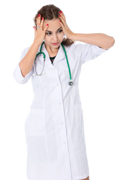 istock Medical doctor woman with stethoscope problem 800236094