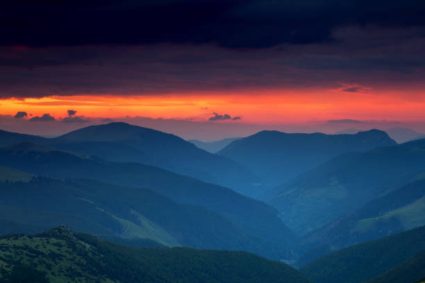 istock Summer sunrise landscape in the Carpathians Mountains 800286390