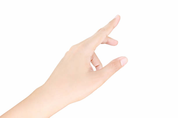 istock Beautiful woman's hand, isolated on a white background 800293378