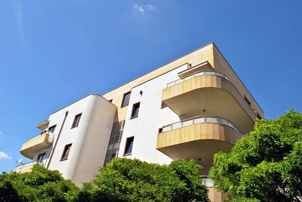 istock Modern, Luxury Apartment Building. Modern apartment house 800297232