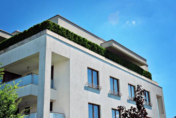 istock Modern, Luxury Apartment Building. Modern apartment house 800297354