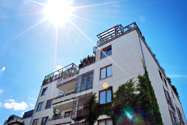 istock Modern, Luxury Apartment Building. Modern apartment house 800299604