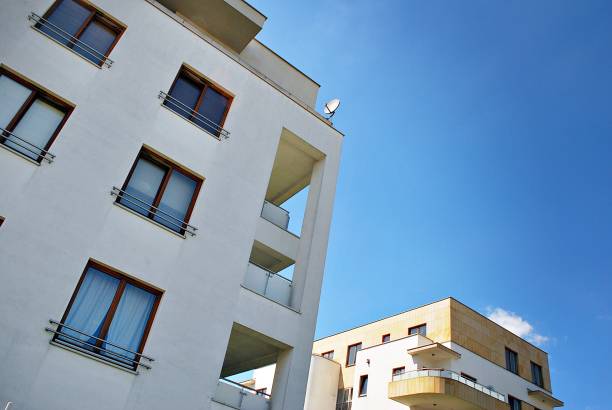 istock Modern, Luxury Apartment Building. Modern apartment house 800300272
