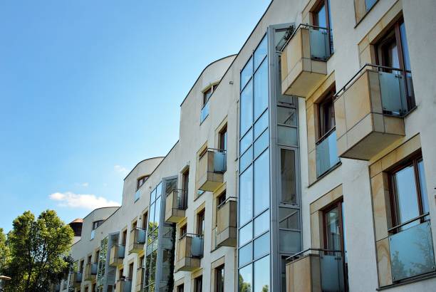 istock Modern, Luxury Apartment Building. Modern apartment house 800303136