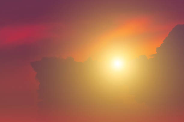istock Beautiful light from the nature at sunset every day. 800306862