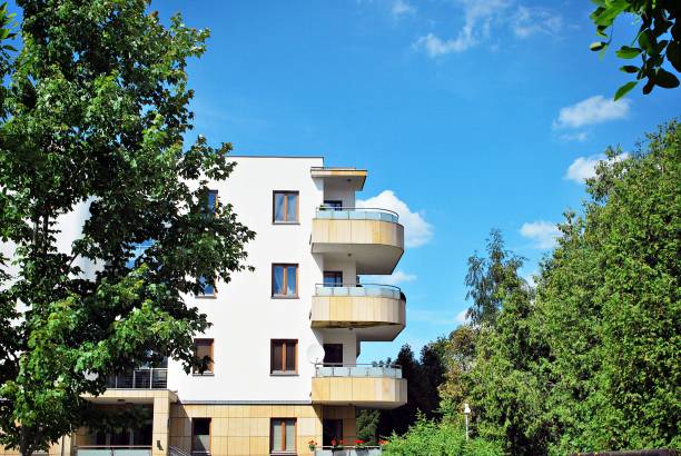 istock Modern, Luxury Apartment Building. Modern apartment house 800312920