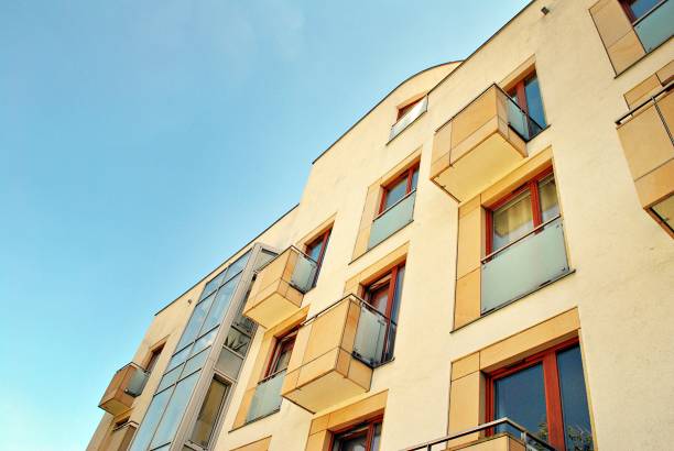 istock Modern, Luxury Apartment Building. Modern apartment house 800313348