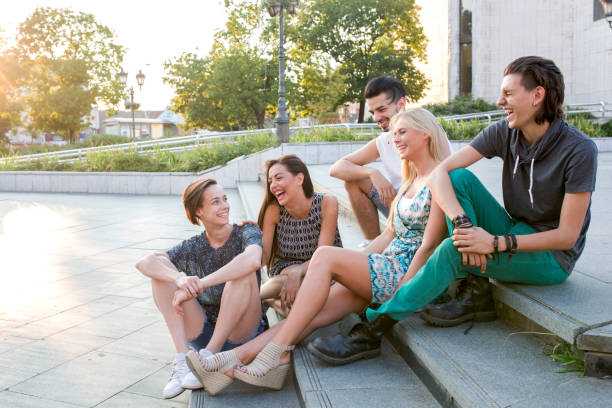istock Happy friends having fun together and laughing. 800319578