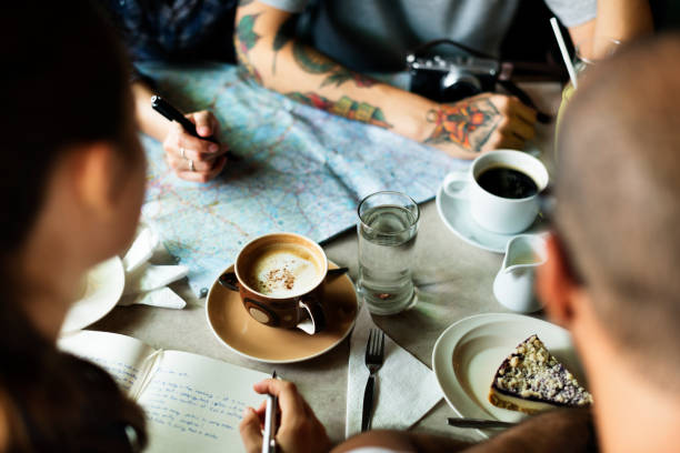Group Of People Drinking Coffee Concept