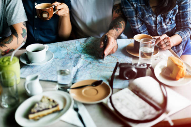 istock Group Of People Drinking Coffee Concept 800319900