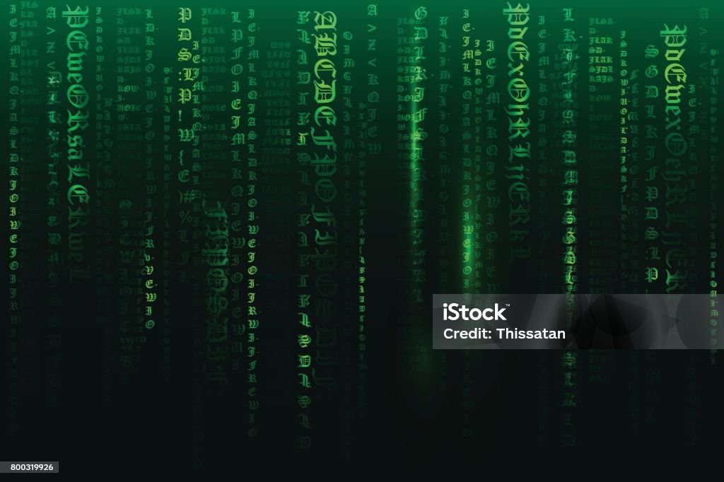 Green Text Matrix Background Abstract Computer Screen Data Code Texture ...