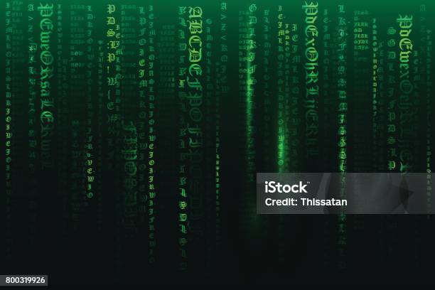 Green Text Matrix Background Abstract Computer Screen Data Code Texture ...