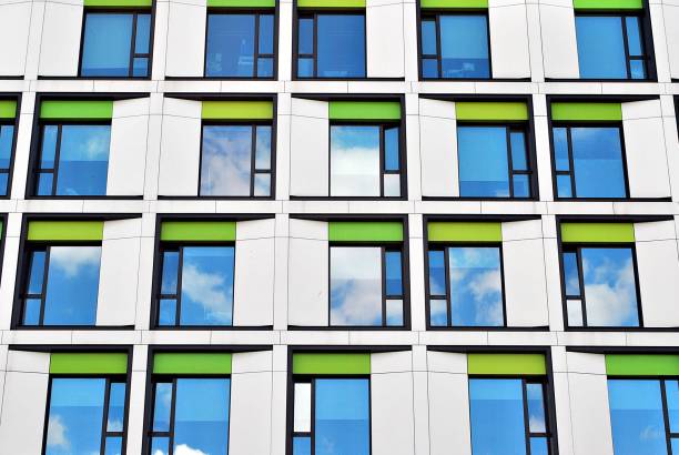 istock Modern building.Modern office building with facade of glass 800320148