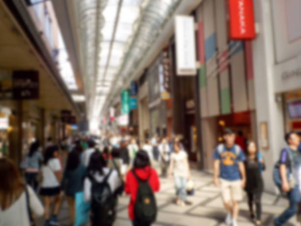 istock Abstract blur of Dotonbori entertainment district in Osaka , Japan 800320622