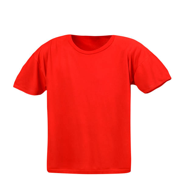 istock Hollow red T-shirt on a white background 800338354