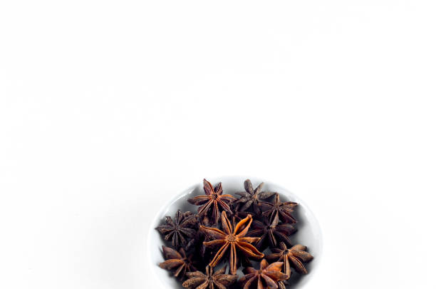 istock Anise spice in bowl over white background 800341530
