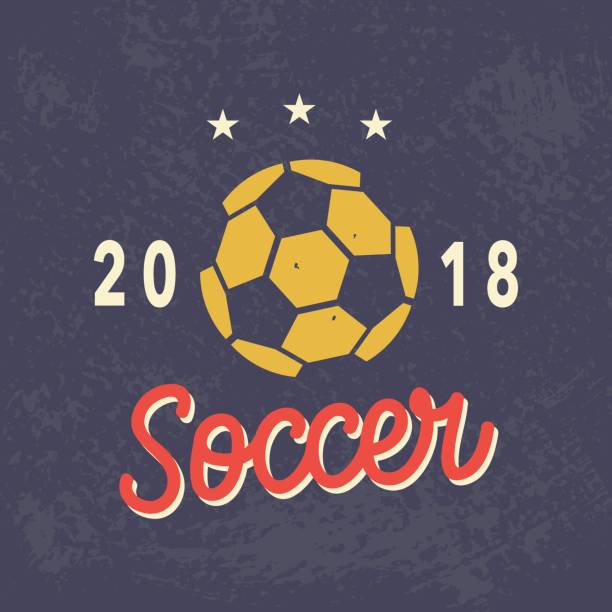 ilustraciones, imágenes clip art, dibujos animados e iconos de stock de vector emblema de fútbol plantilla - crear escudos de futbol
