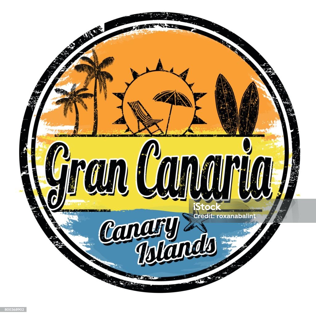 Gran Canaria grunge stempel - Royalty-free Gran Canaria vectorkunst