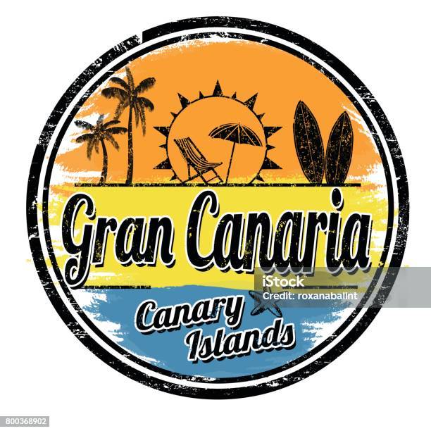 Gran Canaria Grunge Stempel Stockvectorkunst en meer beelden van Gran Canaria - Gran Canaria, Abstract, Achtergrond - Thema
