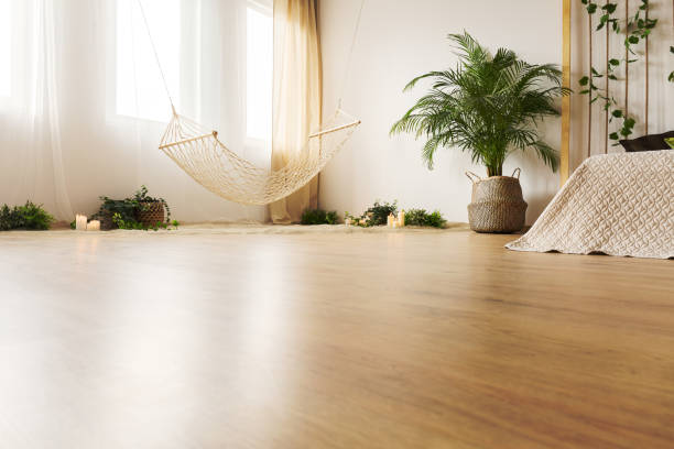 istock Bedroom with hardwood floor 800385688