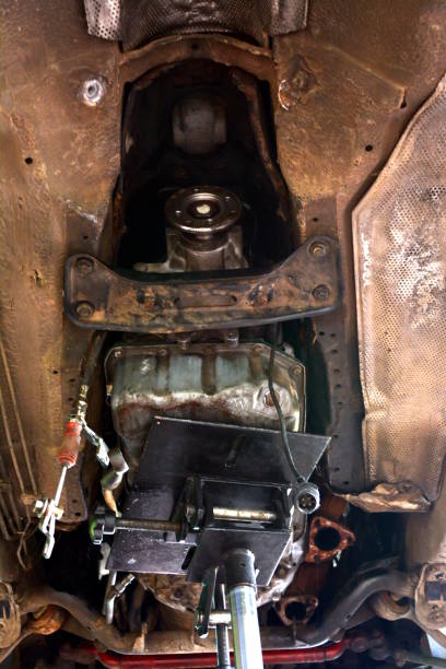 istock Old car and spare parts 800398876