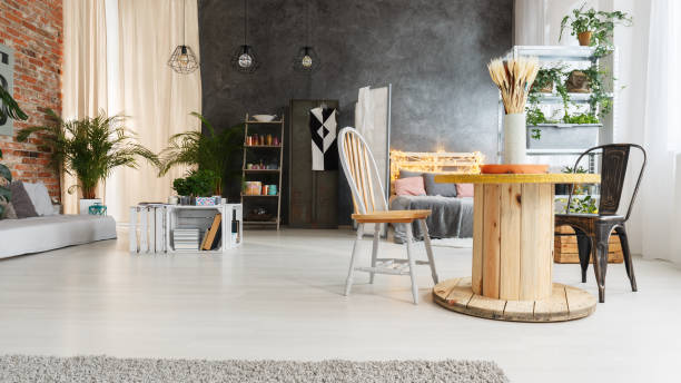 istock Upcycled interior of loft 800402888