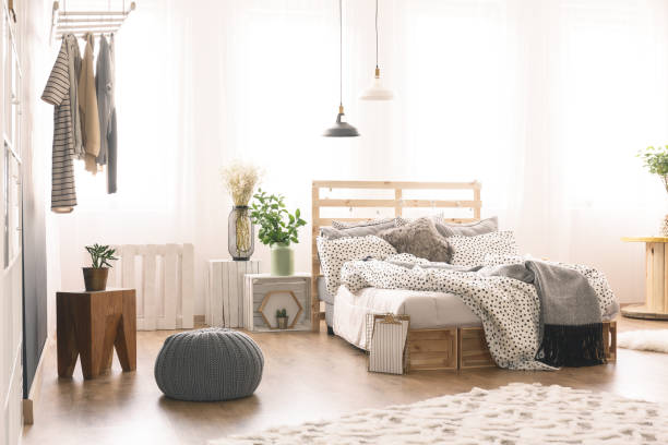 istock Bedroom with modern furniture 800409696