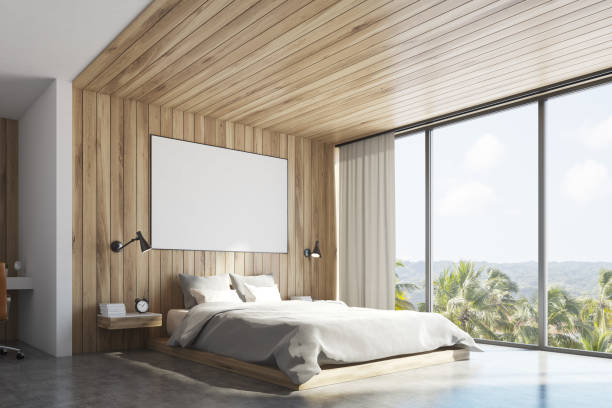 istock Eco wooden bedroom , corner 800416820