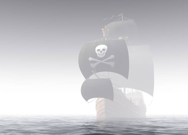 istock Pirate Ship In The Fog 800427340