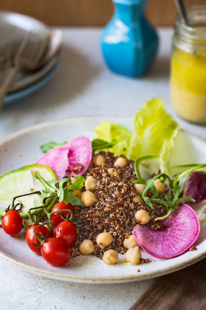 istock Red Quinoa with Chicpea and Radish salad 800432890