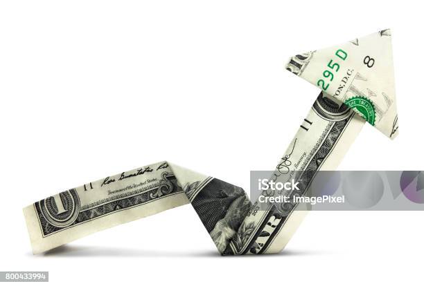 Isolated Dollar Chart Stock Photo - Download Image Now - Currency, US Paper Currency, Dollar Sign