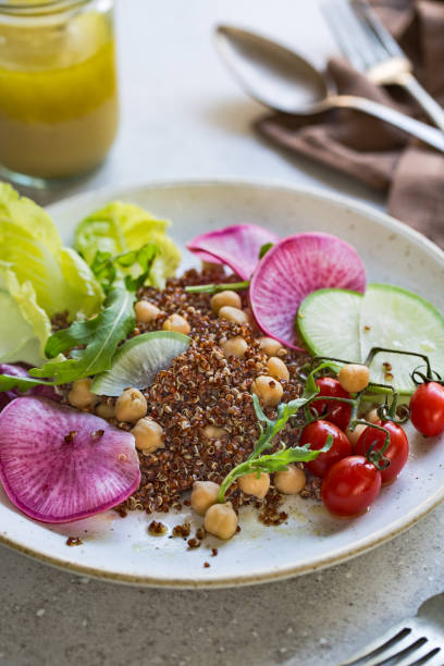 istock Red Quinoa with Chicpea and Radish salad 800436336