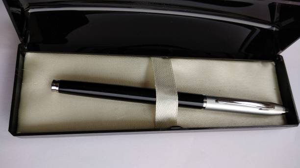 istock closeup stylish black and silver pen with stylish box in white background 800437958